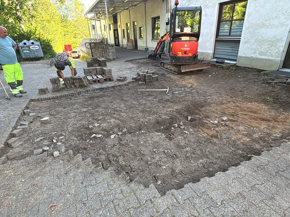 Pflasterfläche im Wiederaufbau, Bernkastel-Kues
